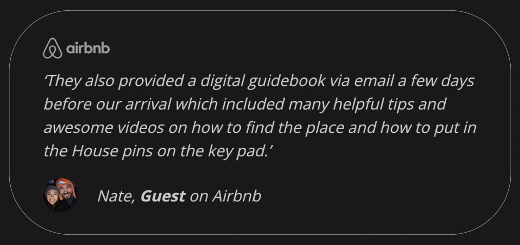 Positive digital guidebook review.